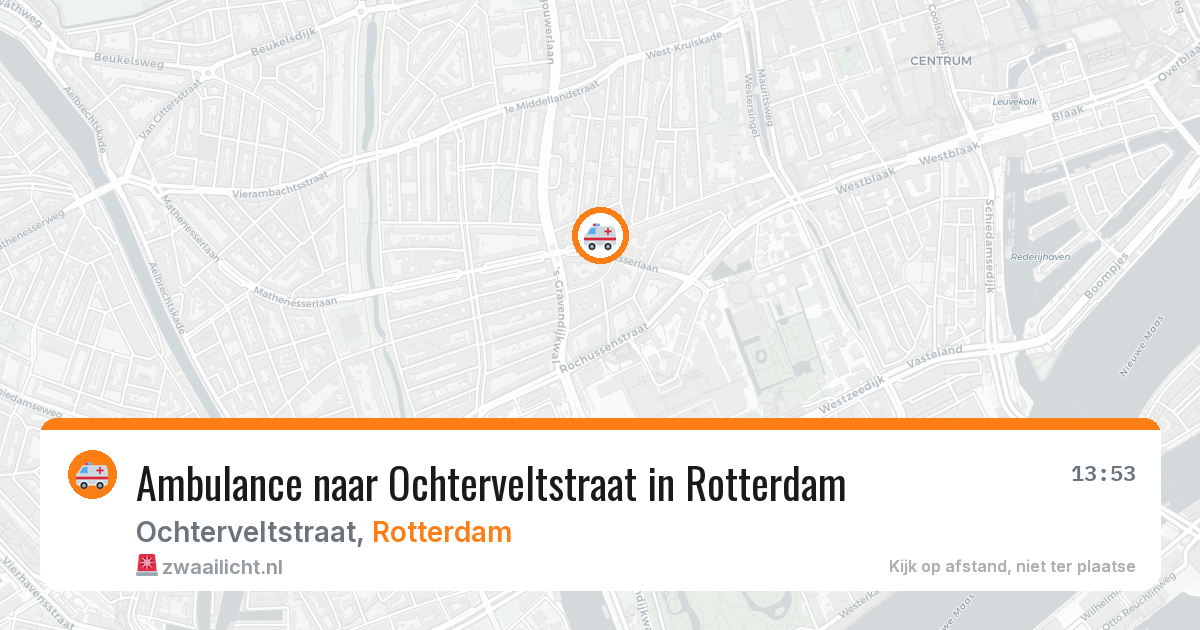 Ambulance naar Ochterveltstraat in Rotterdam — 11 aug 2026