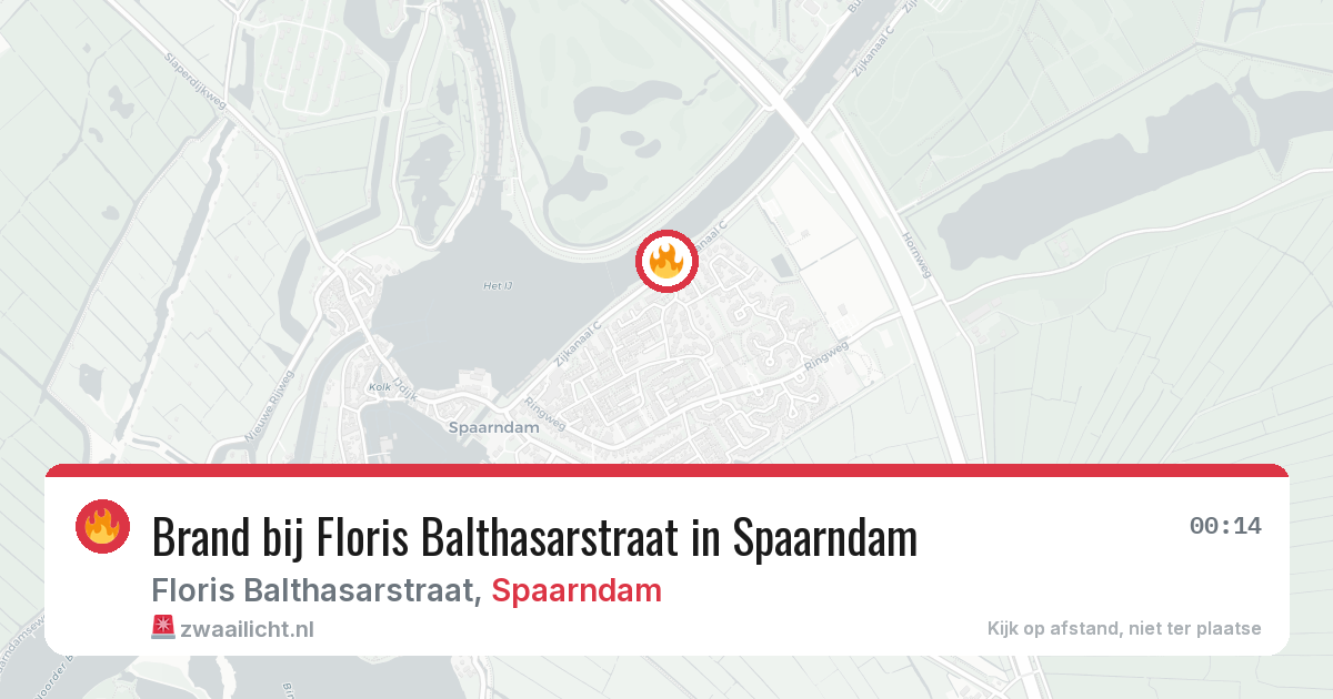 Brand bij Floris Balthasarstraat in Spaarndam — 18 jul 2026