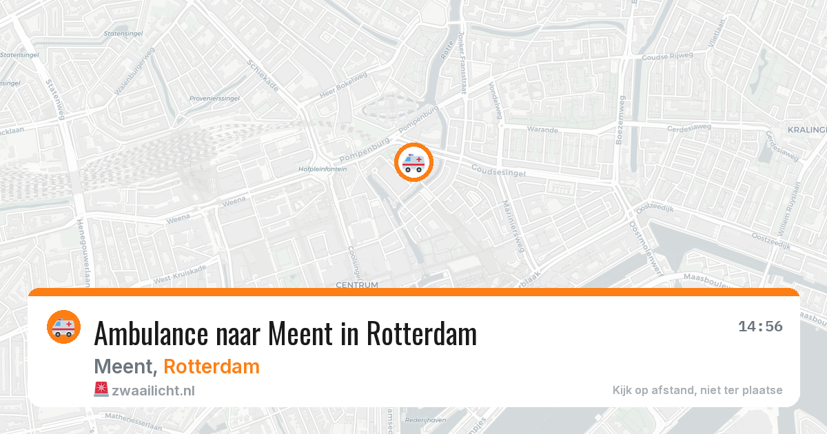 Ambulance naar Meent in Rotterdam — 14 aug 2026