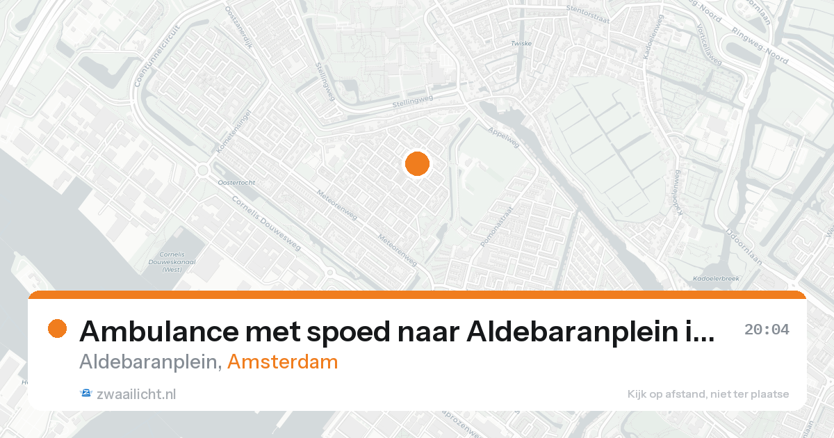 Ambulance met spoed naar Aldebaranplein in Amsterdam — 22 aug 2026
