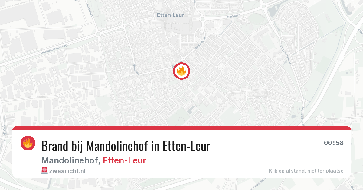 Brand bij Mandolinehof in Etten-Leur — 22 jun 2026