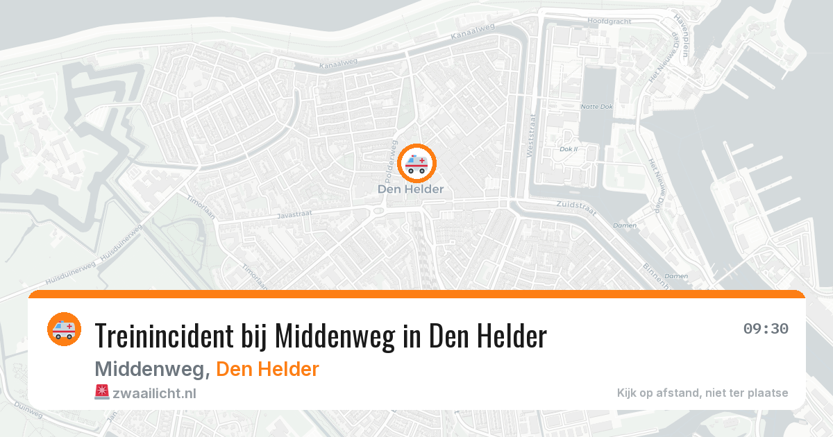 Treinincident bij Middenweg in Den Helder — 20 mei 2026