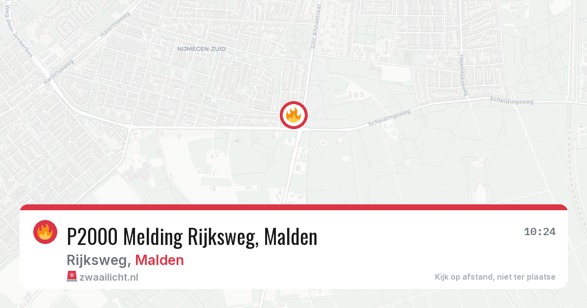 P2000 Melding Rijksweg, Malden — 28 jun 2026