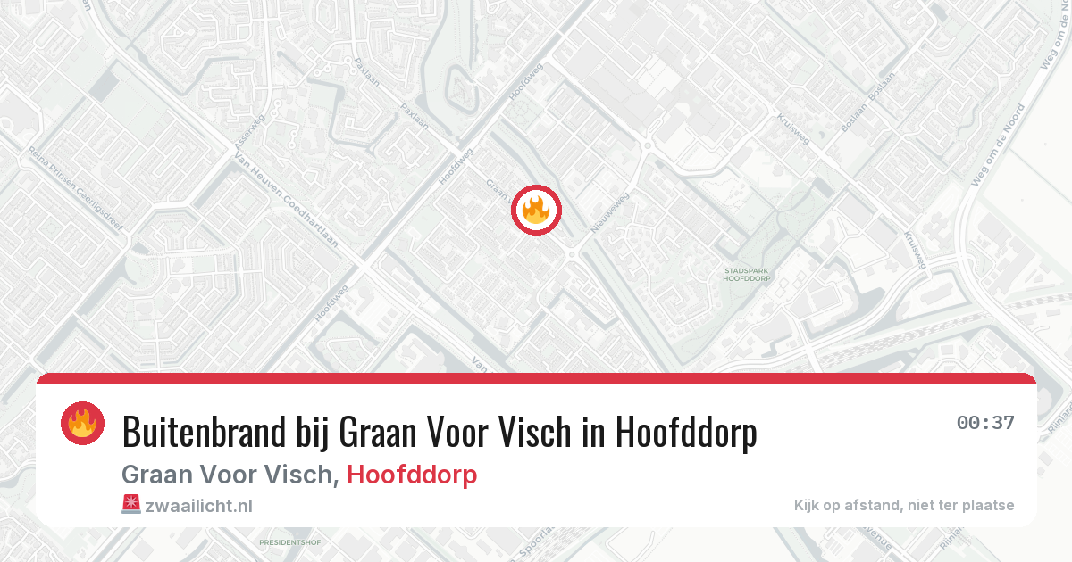 Buitenbrand bij Graan Voor Visch in Hoofddorp — 12 aug 2026