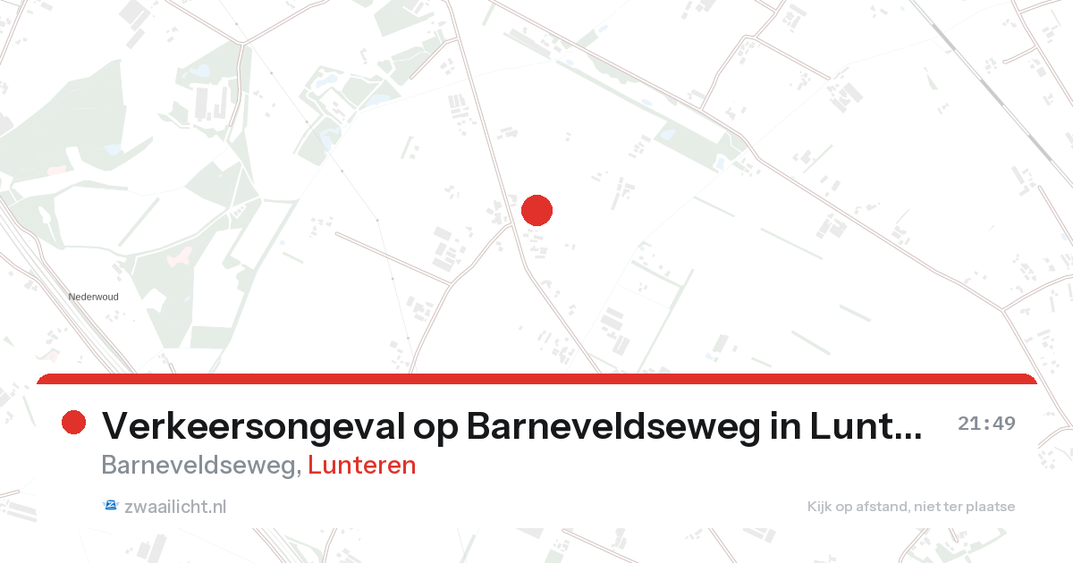Verkeersongeval op Barneveldseweg in Lunteren — 27 aug 2026