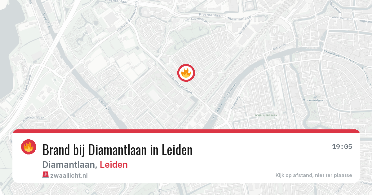 Brand bij Diamantlaan in Leiden — 12 jun 2026