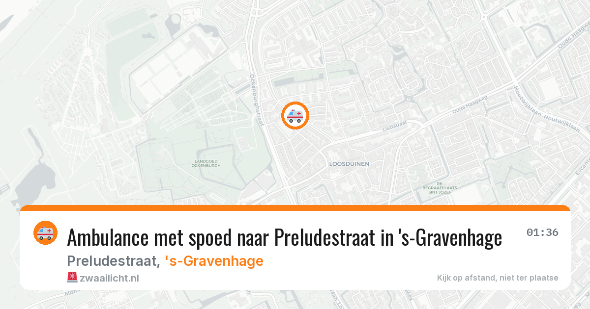 Ambulance met spoed naar Preludestraat in 's-Gravenhage — 6 mei 2026