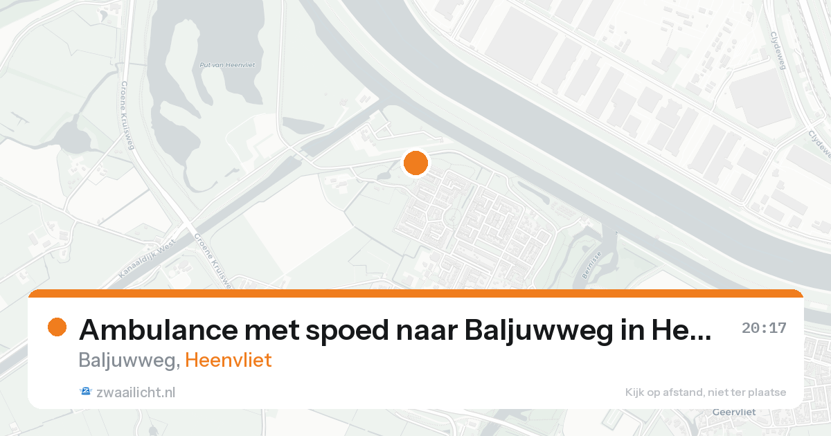 Ambulance met spoed naar Baljuwweg in Heenvliet — 15 aug 2026