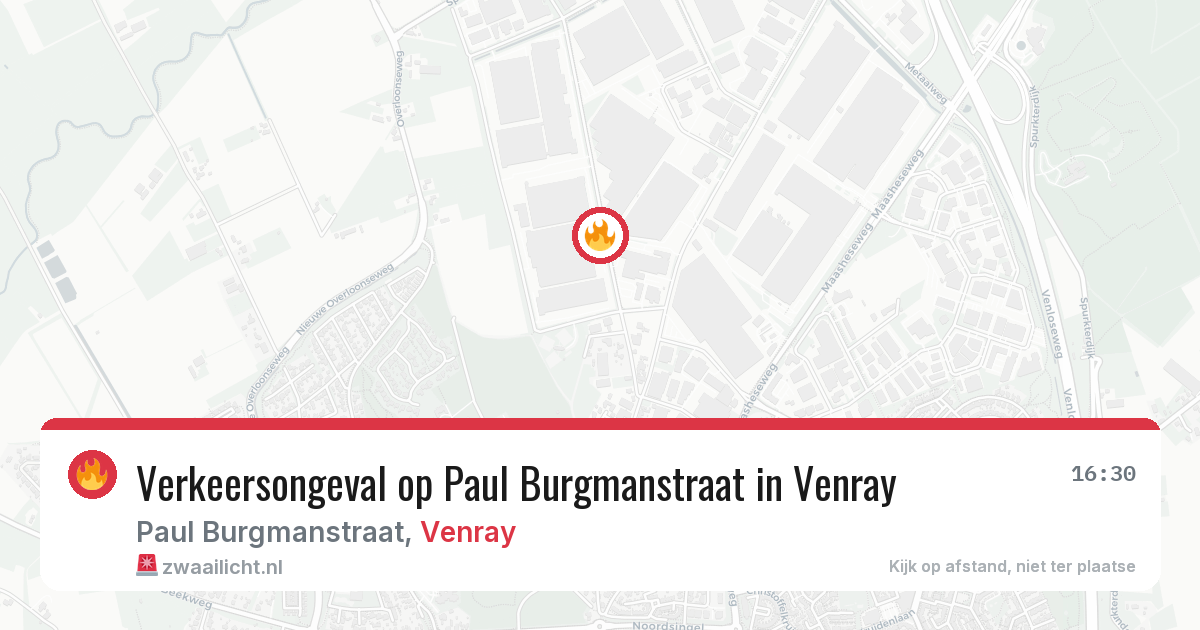 Verkeersongeval op Paul Burgmanstraat in Venray — 20 jul 2026