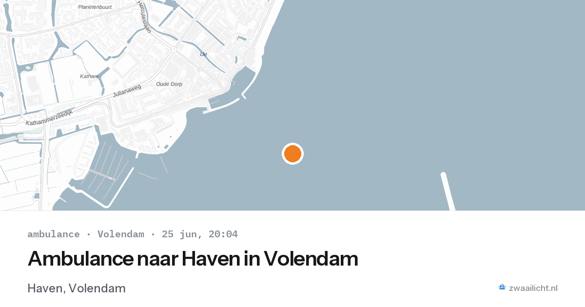 Ambulance naar Haven in Volendam — 25 jun 2026