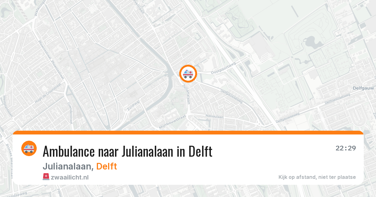 Ambulance naar Julianalaan in Delft — 25 feb 2026