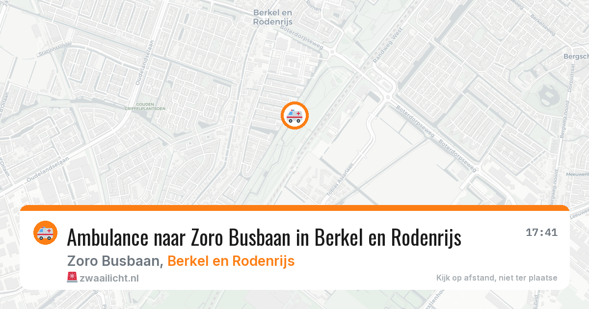 Ambulance naar Zoro Busbaan in Berkel en Rodenrijs — 19 mrt 2026