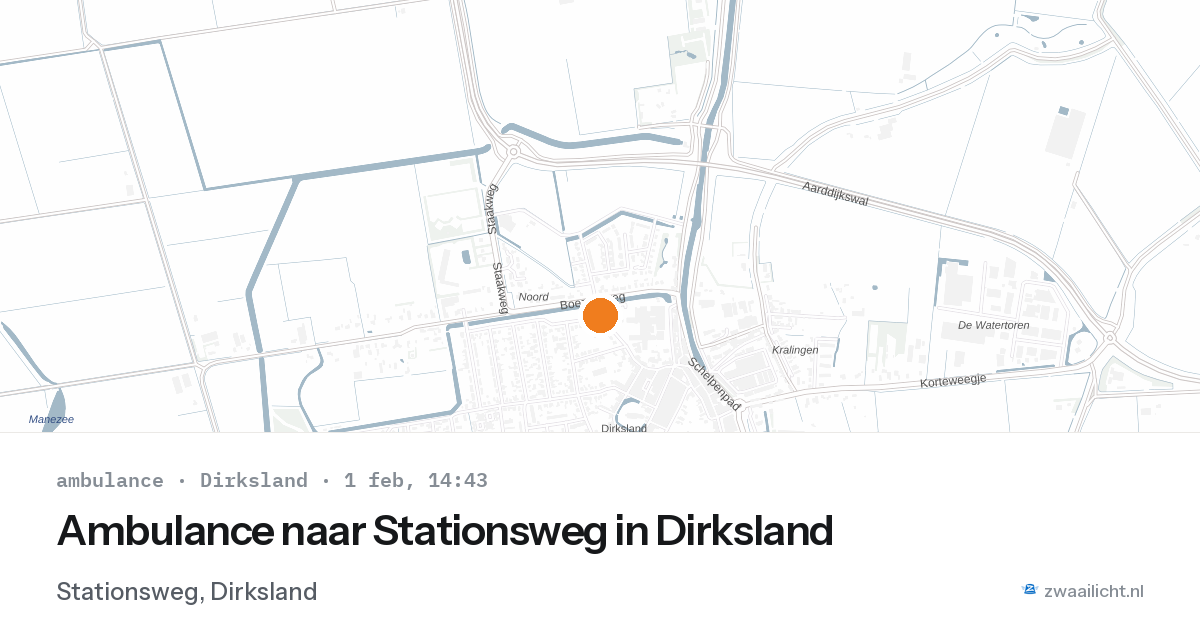 Ambulance naar Stationsweg in Dirksland — 1 feb 2026