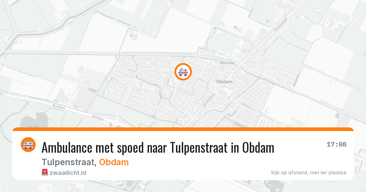 Ambulance met spoed naar Tulpenstraat in Obdam — 26 jan 2026