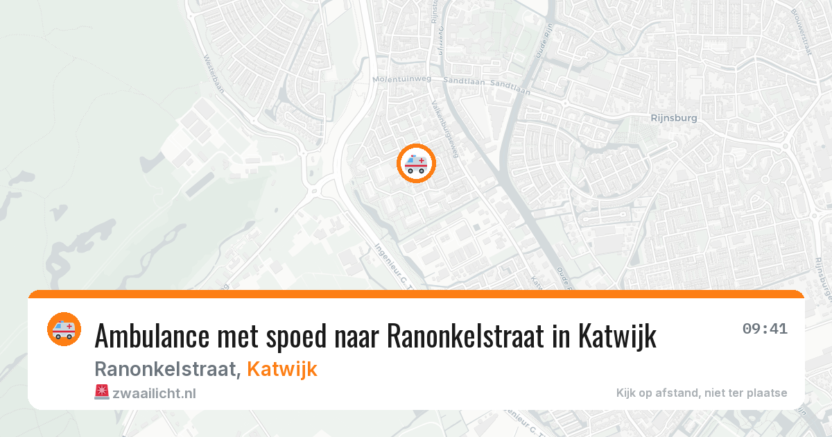 Ambulance met spoed naar Ranonkelstraat in Katwijk — 12 aug 2026