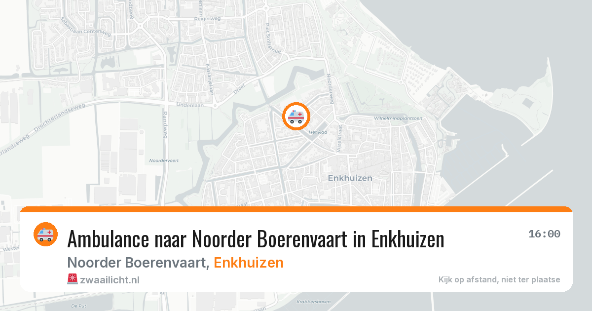 Ambulance naar Noorder Boerenvaart in Enkhuizen — 17 jul 2026