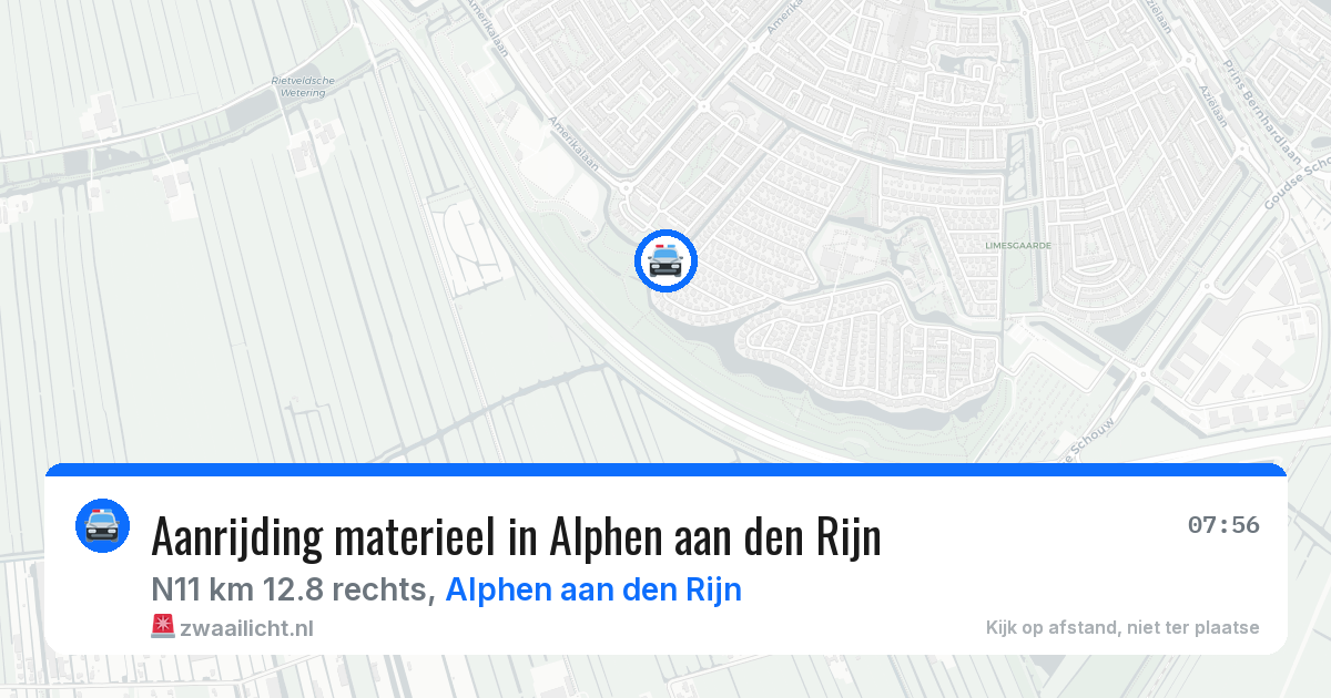 Aanrijding materieel in Alphen aan den Rijn — 30 mrt 2026