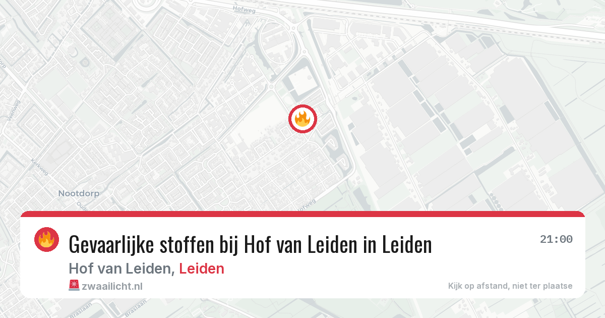 Gevaarlijke stoffen bij Hof van Leiden in Leiden — 23 mrt 2026