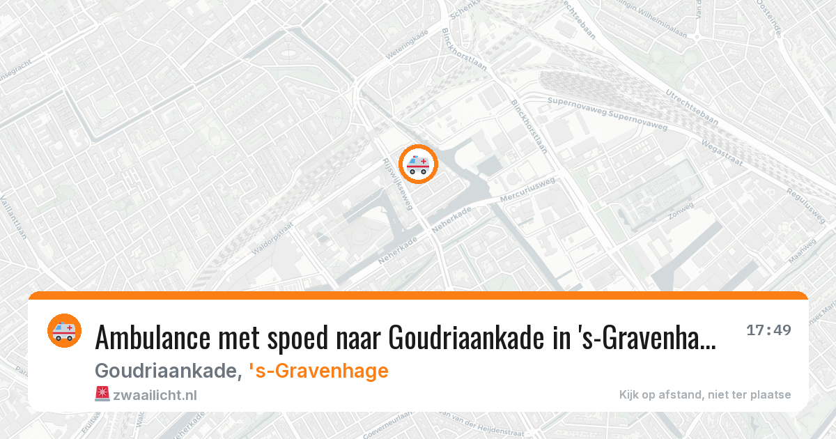 Ambulance met spoed naar Goudriaankade in 's-Gravenhage — 28 mrt 2026