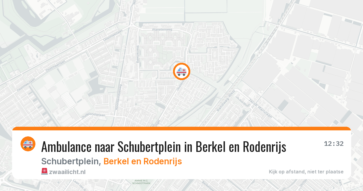 Ambulance naar Schubertplein in Berkel en Rodenrijs — 21 apr 2026