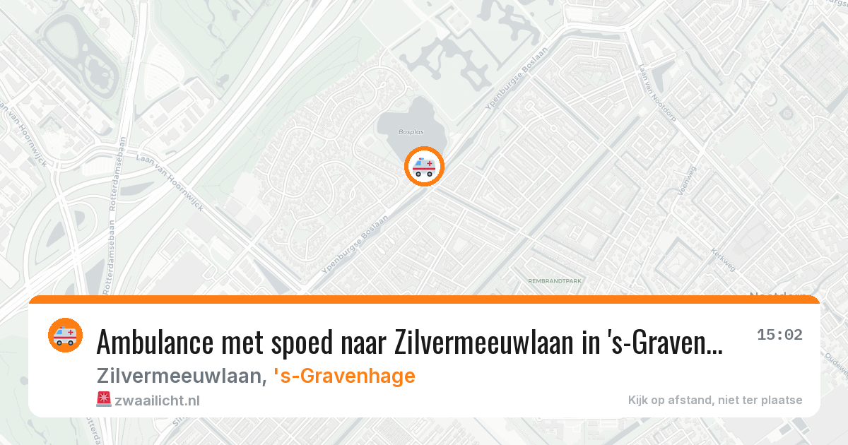 Ambulance met spoed naar Zilvermeeuwlaan in 's-Gravenhage — 11 apr 2026