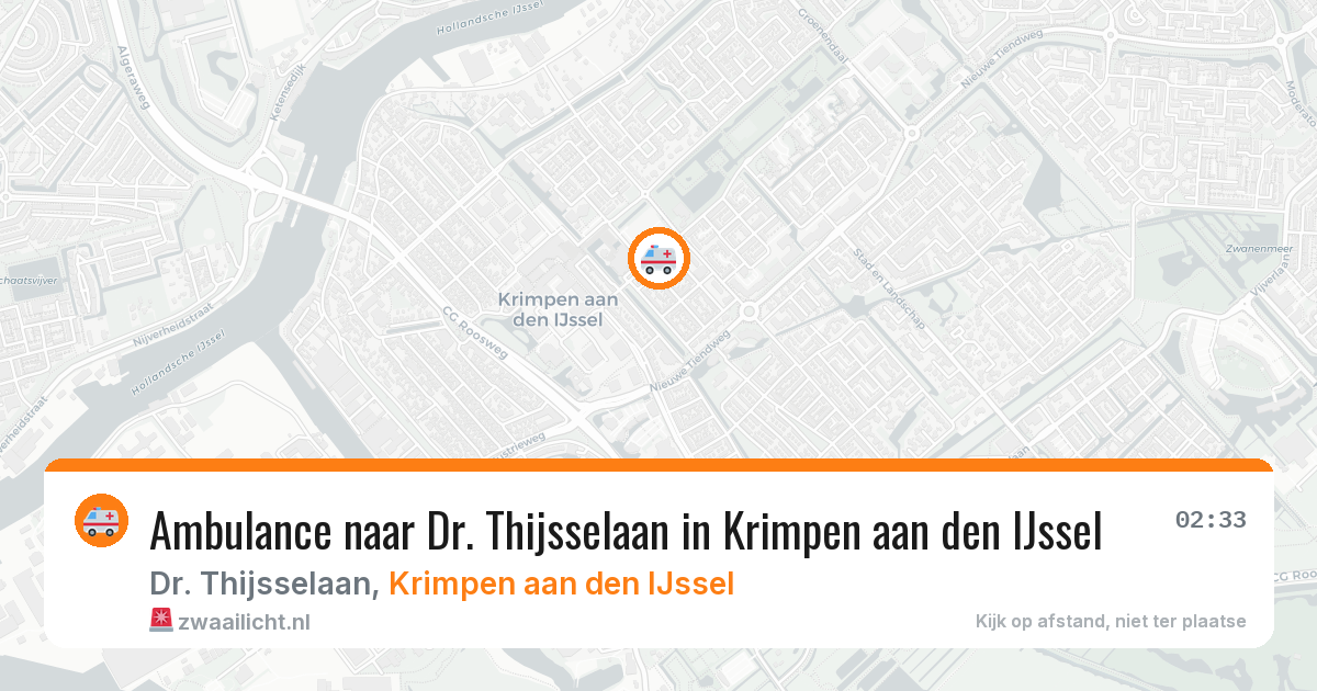 Ambulance naar Dr. Thijsselaan in Krimpen aan den IJssel — 3 aug 2026
