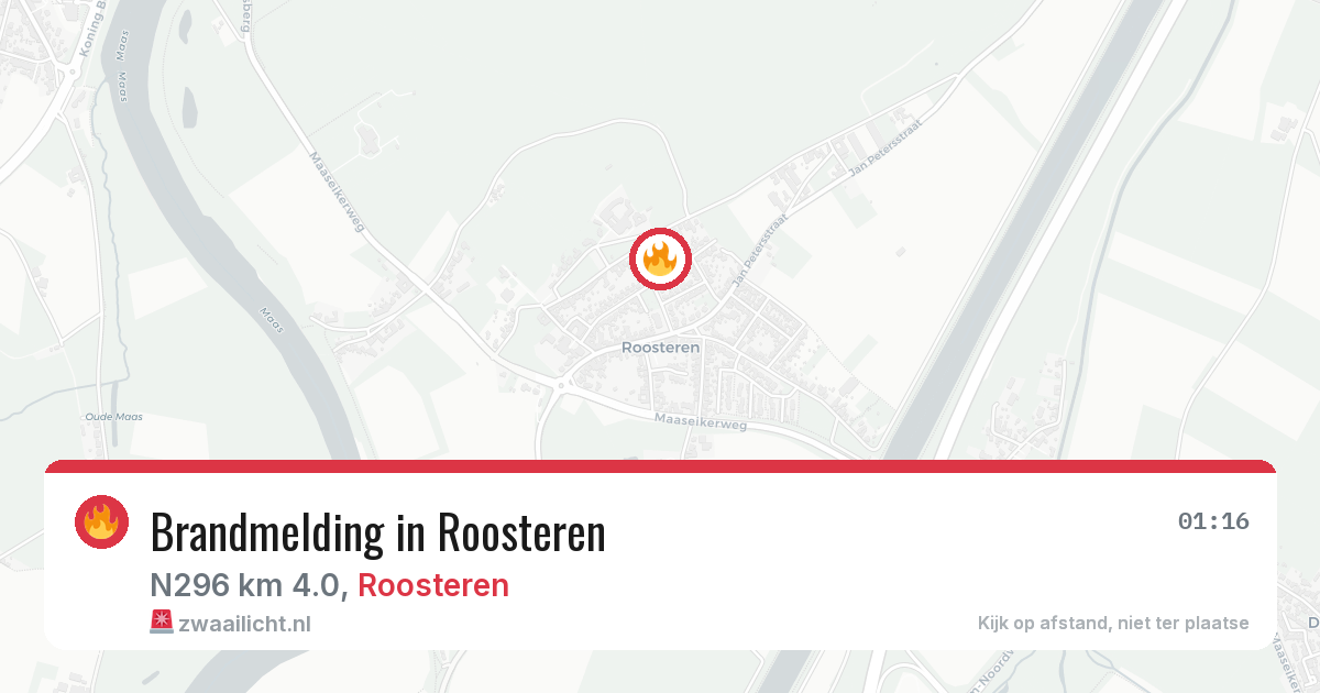 Brandmelding in Roosteren — 20 jun 2026