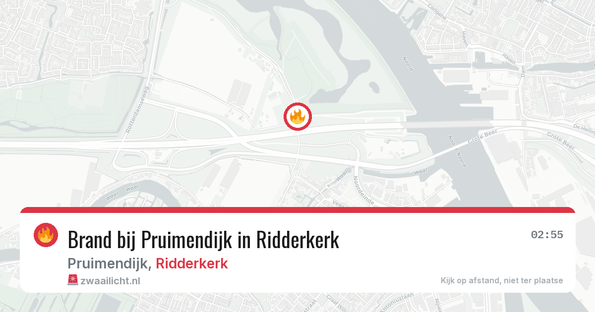 Brand bij Pruimendijk in Ridderkerk — 31 jul 2026