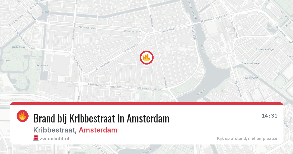 Brand bij Kribbestraat in Amsterdam — 10 aug 2026
