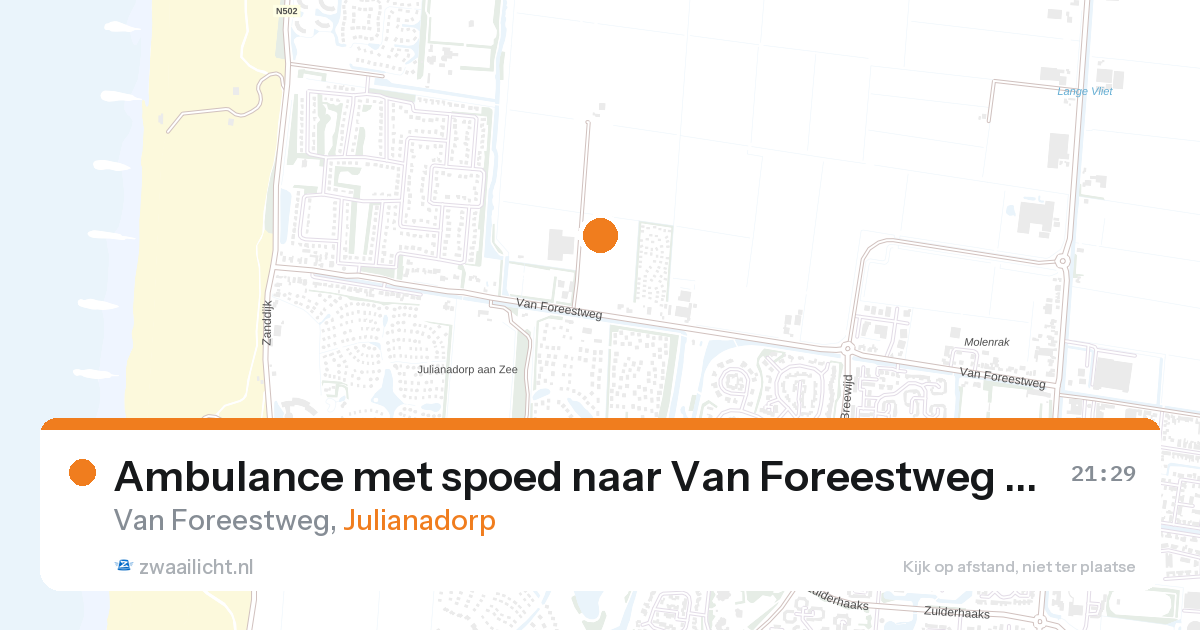 Ambulance met spoed naar Van Foreestweg in Julianadorp — 27 aug 2026