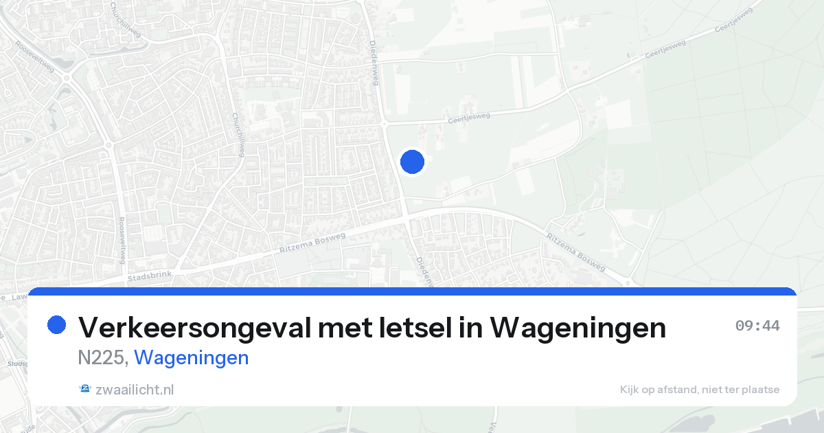 Verkeersongeval met letsel in Wageningen — 19 aug 2026