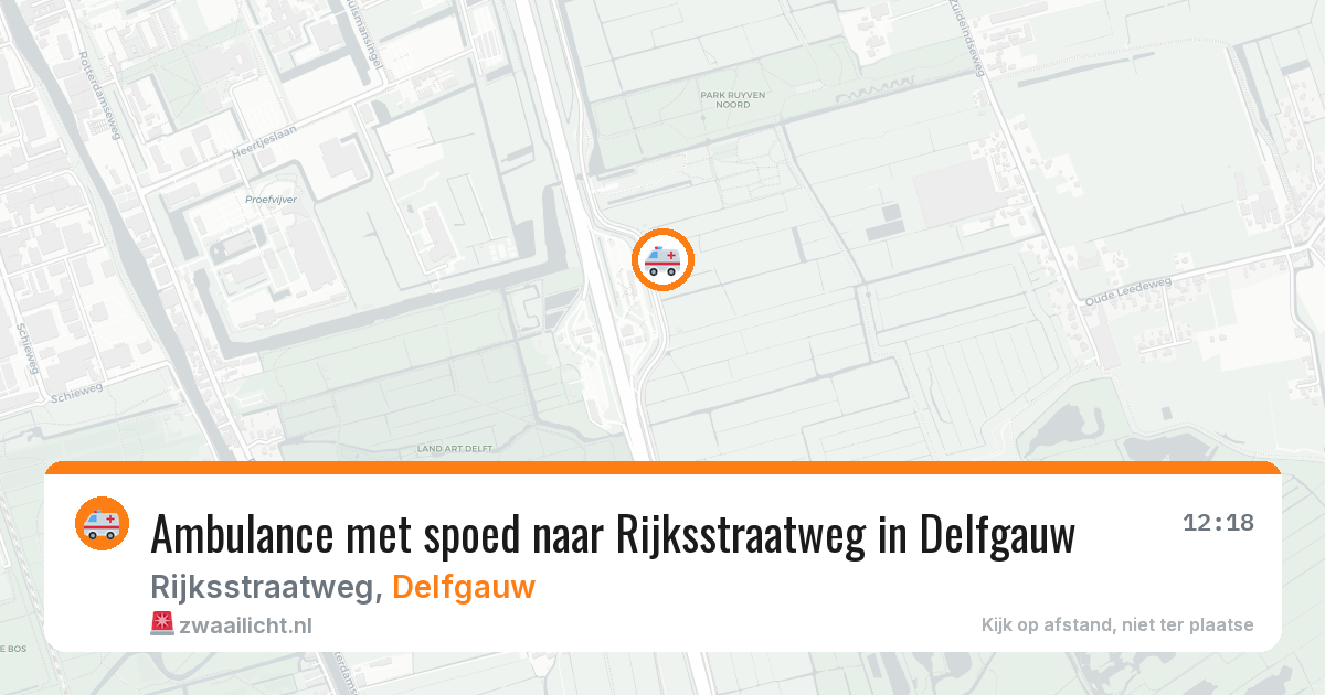 Ambulance met spoed naar Rijksstraatweg in Delfgauw — 29 apr 2026