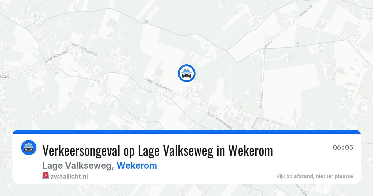 Verkeersongeval op Lage Valkseweg in Wekerom — 29 jun 2026