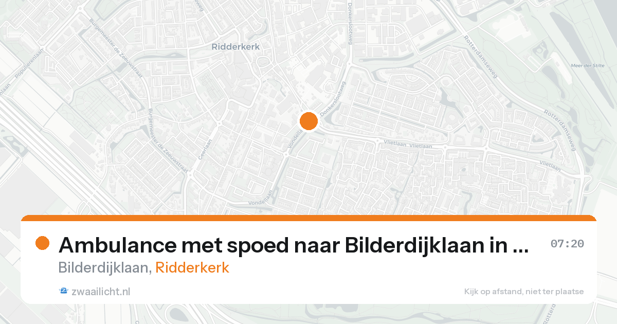 Ambulance met spoed naar Bilderdijklaan in Ridderkerk — 31 jan 2026