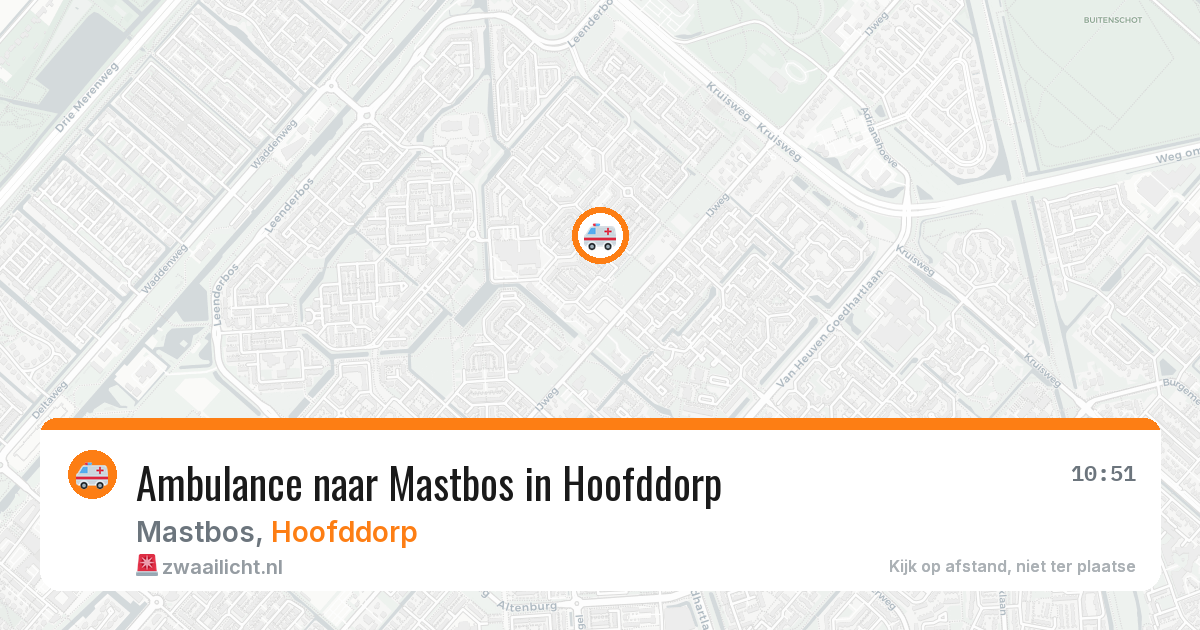 Ambulance naar Mastbos in Hoofddorp — 31 mrt 2026