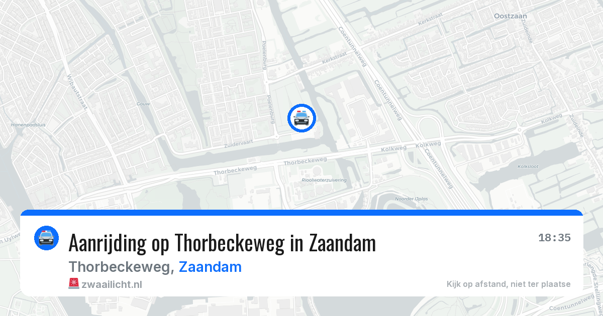 Aanrijding op Thorbeckeweg in Zaandam — 14 mei 2026