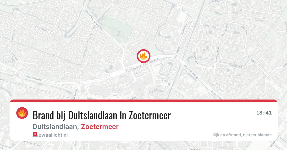 Brand bij Duitslandlaan in Zoetermeer — 4 jun 2026