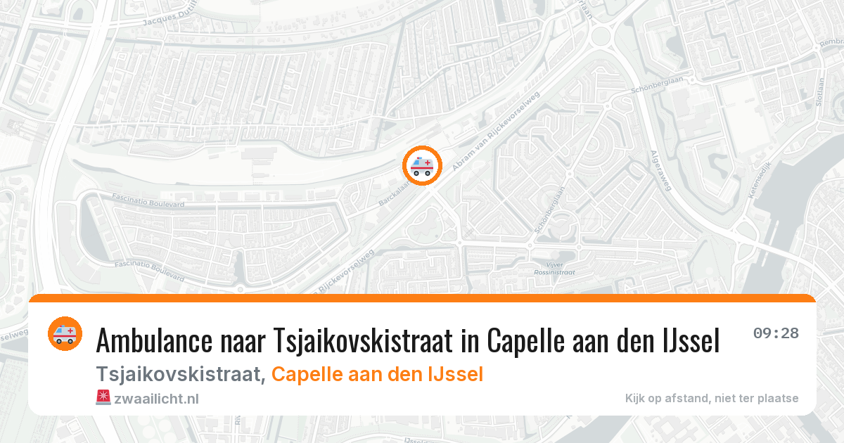 Ambulance naar Tsjaikovskistraat in Capelle aan den IJssel — 11 aug 2026
