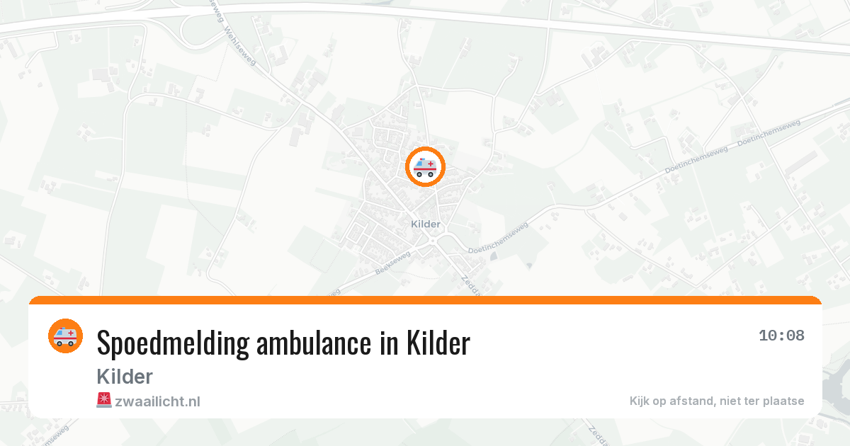 Spoedmelding ambulance in Kilder — 13 jul 2026