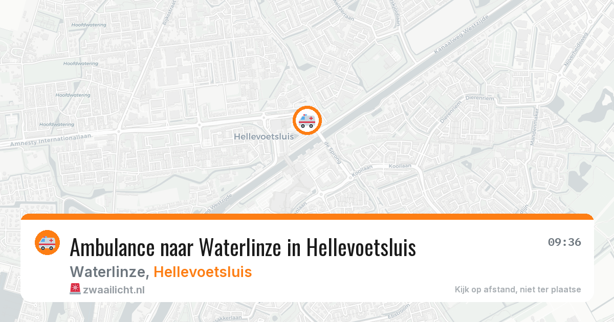 Ambulance naar Waterlinze in Hellevoetsluis — 14 aug 2026