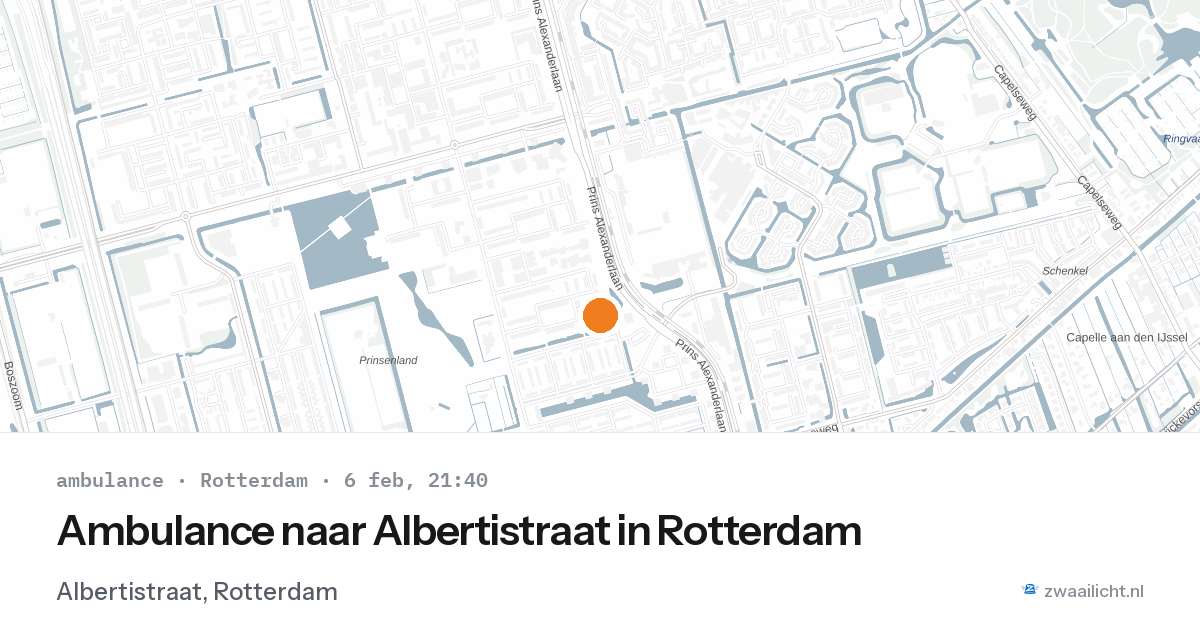 Ambulance naar Albertistraat in Rotterdam — 6 feb 2026