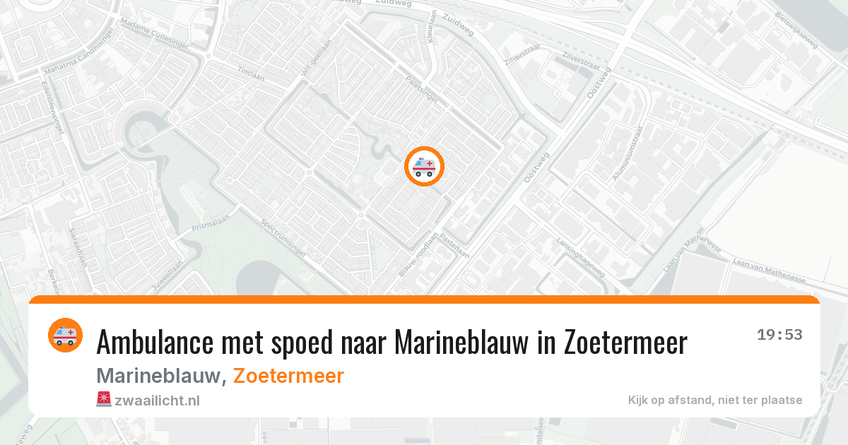 Ambulance met spoed naar Marineblauw in Zoetermeer — 1 jul 2026