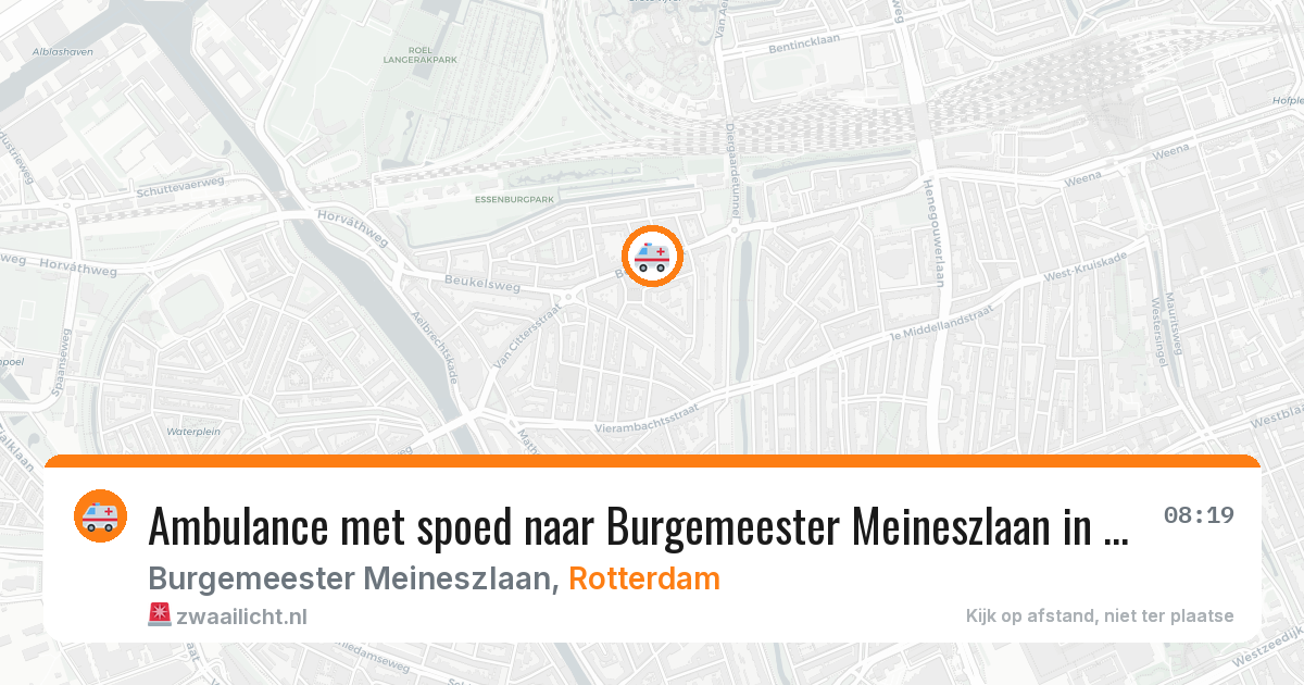Ambulance met spoed naar Burgemeester Meineszlaan in Rotterdam — 28 jul 2026
