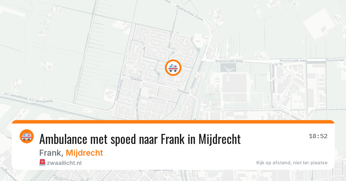 Ambulance met spoed naar Frank in Mijdrecht — 2 apr 2026