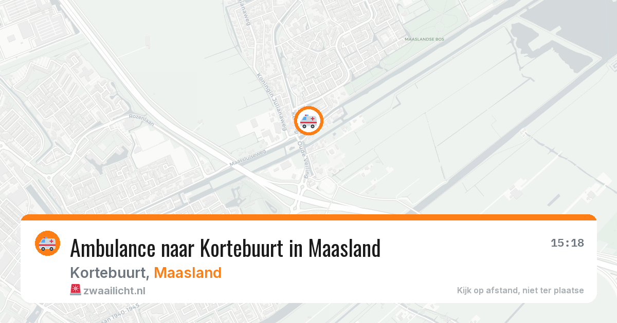 Ambulance naar Kortebuurt in Maasland — 18 jul 2026
