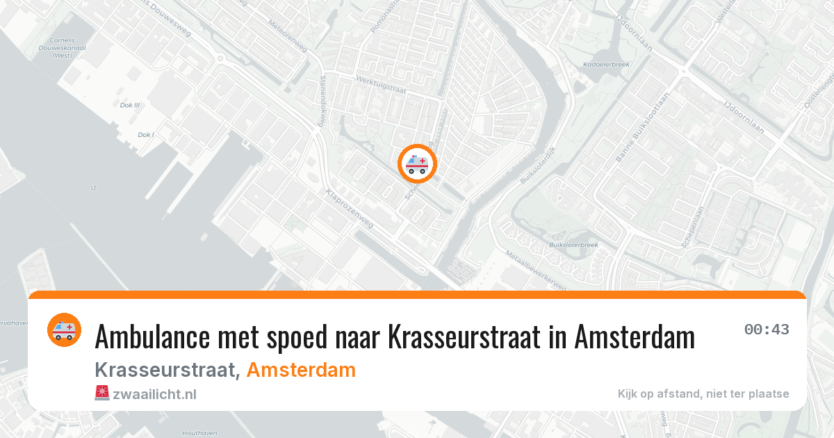 Ambulance met spoed naar Krasseurstraat in Amsterdam — 29 mei 2026