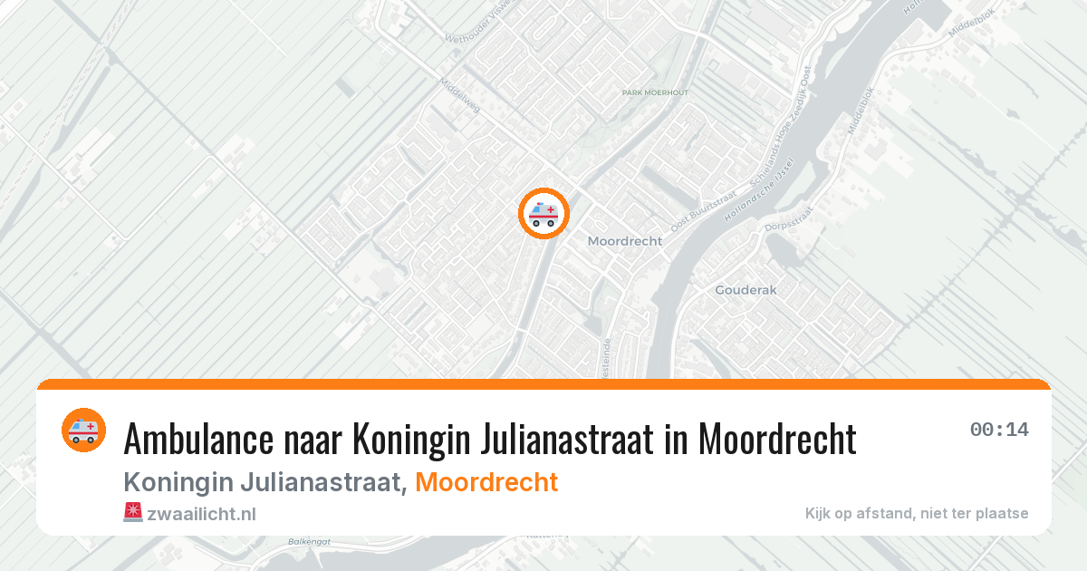 Ambulance naar Koningin Julianastraat in Moordrecht — 29 apr 2026