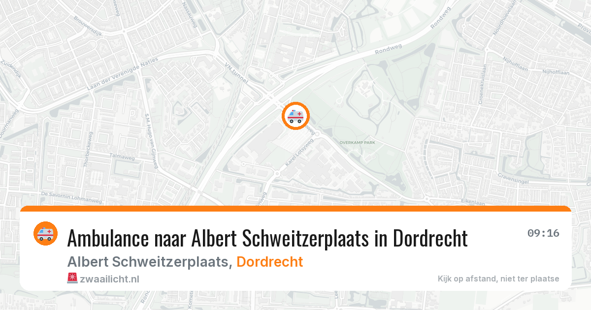 Ambulance naar Albert Schweitzerplaats in Dordrecht — 29 jun 2026