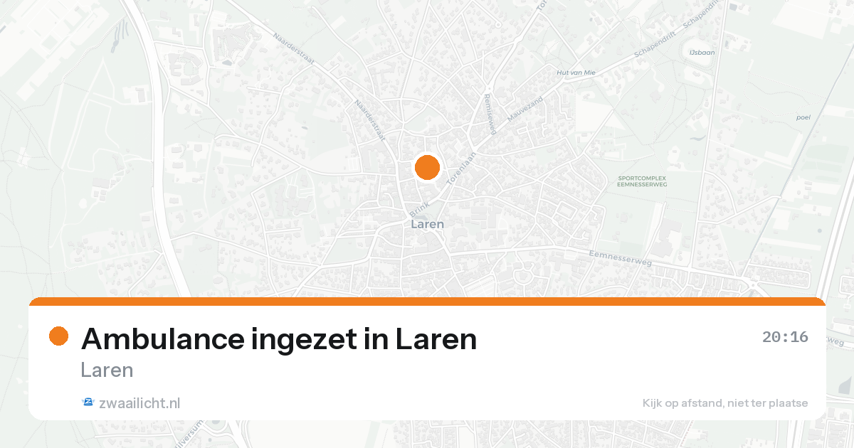 Ambulance ingezet in Laren — 30 jan 2026
