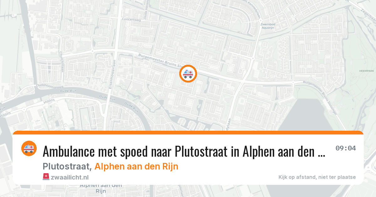 Ambulance met spoed naar Plutostraat in Alphen aan den Rijn — 29 jan 2026
